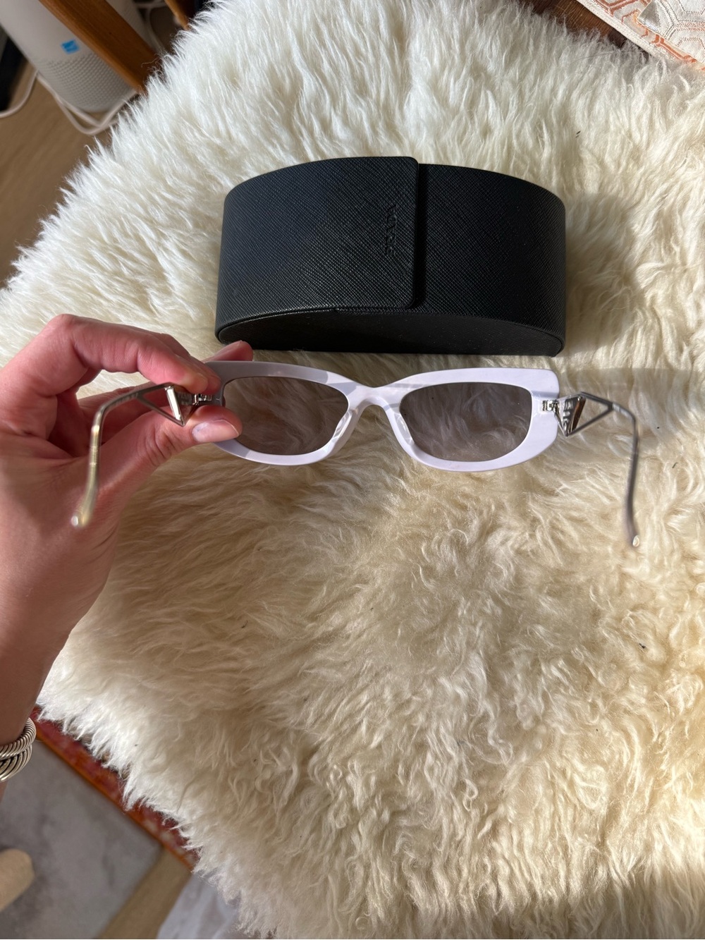 Prada Women's Lilac Sunglasses - Picture 3 of 4